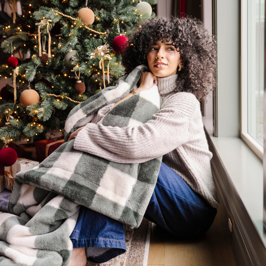 HOLIDAY PRINTED FAUX FUR THROW BLANKETS