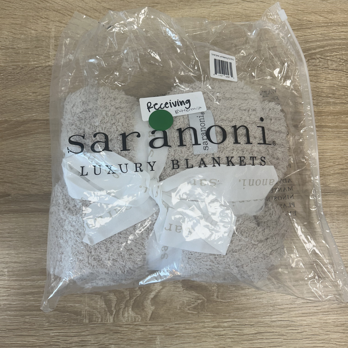 Buttermilk Bamboni Receiving Blanket