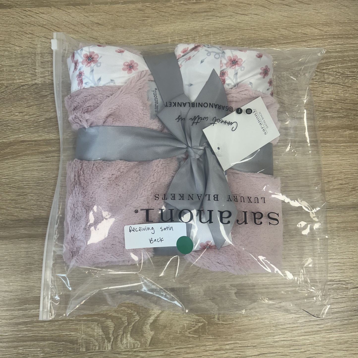 Sakura Bloom Satin Back Receiving Blanket