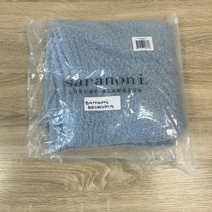 Light Blue Bamboni Receiving Blanket