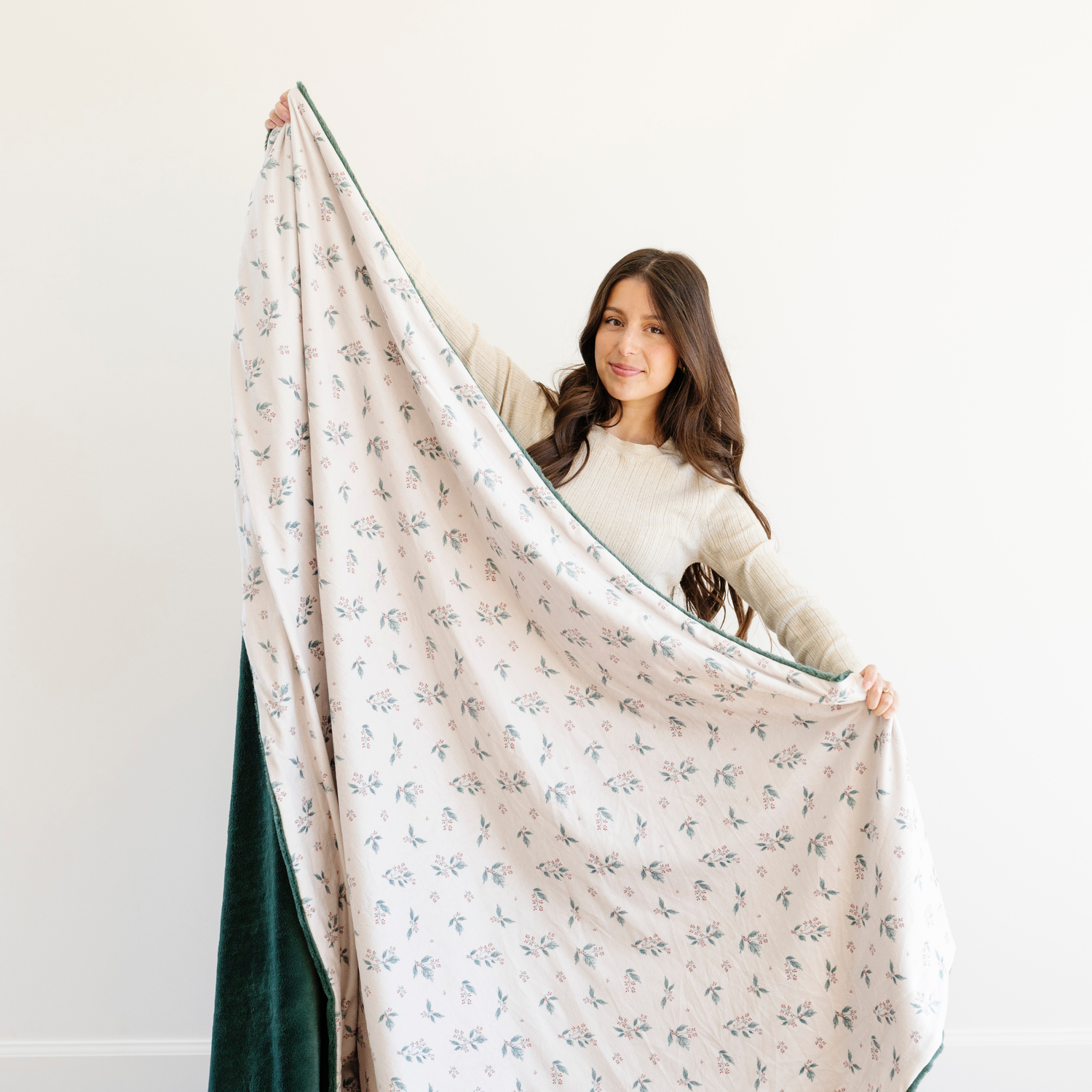 Holiday Berries Minky/Lush XL Blanket