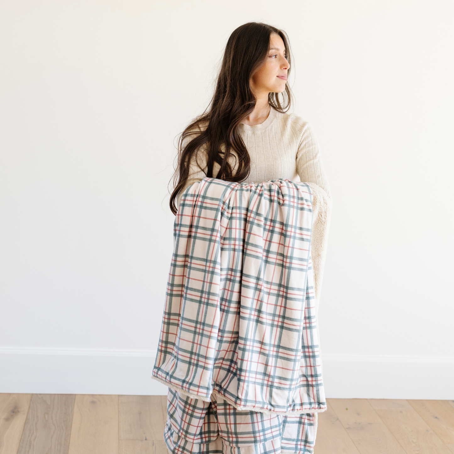 Holiday Plaid Minky/Lush XL Blanket