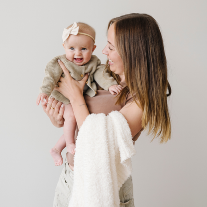 Ivory Bamboni Receiving Blanket