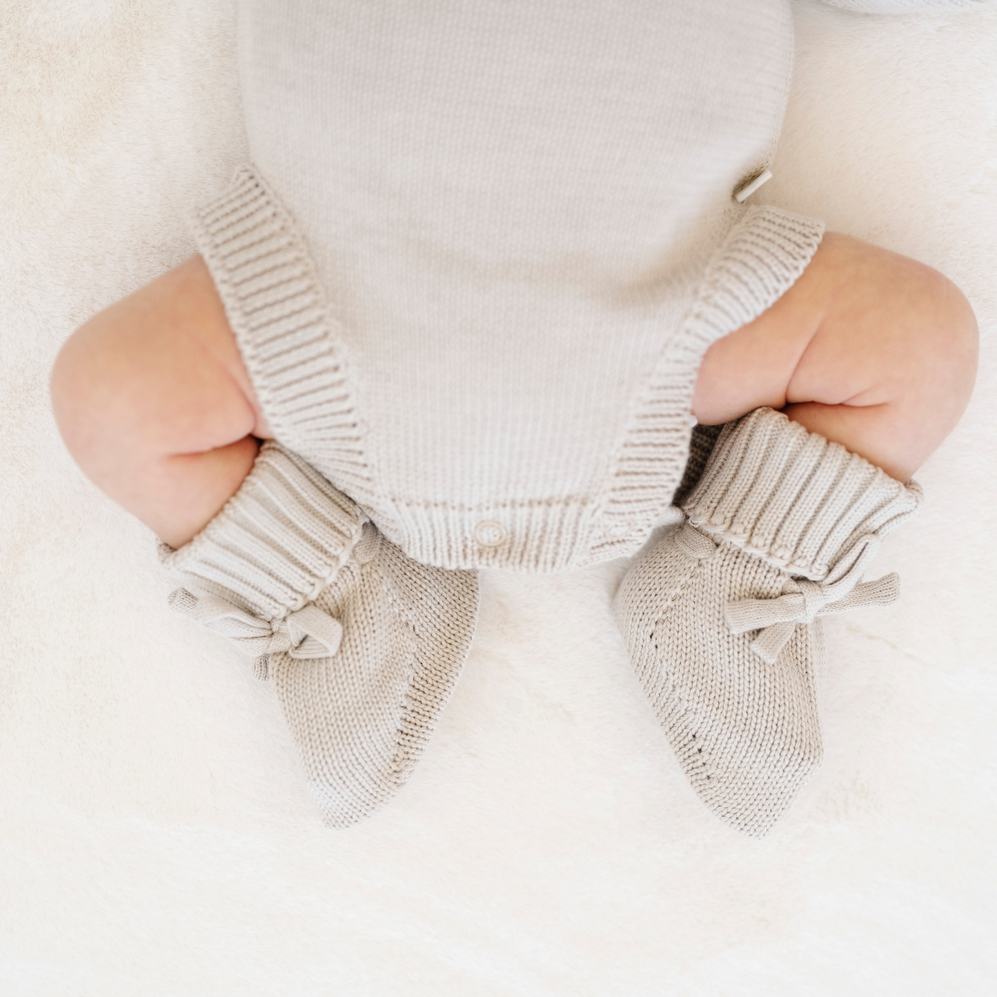 HEIRLOOM COTTON KNIT ROMPERS