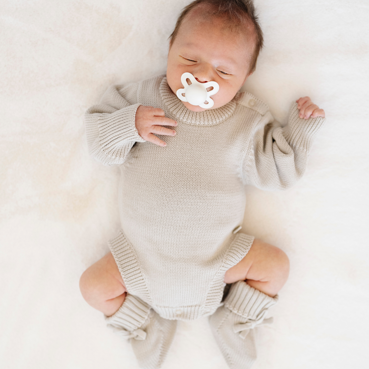HEIRLOOM COTTON KNIT ROMPERS