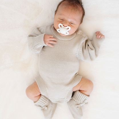 HEIRLOOM COTTON KNIT ROMPERS