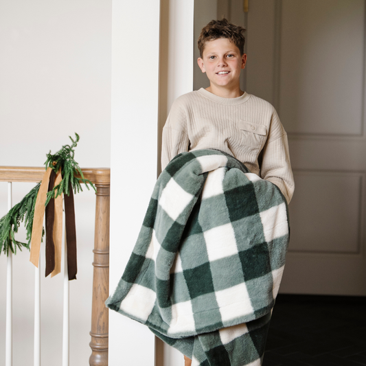 HOLIDAY PRINTED FAUX FUR THROW BLANKETS