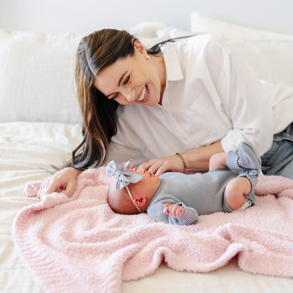 Light Pink Bamboni Receiving Blanket