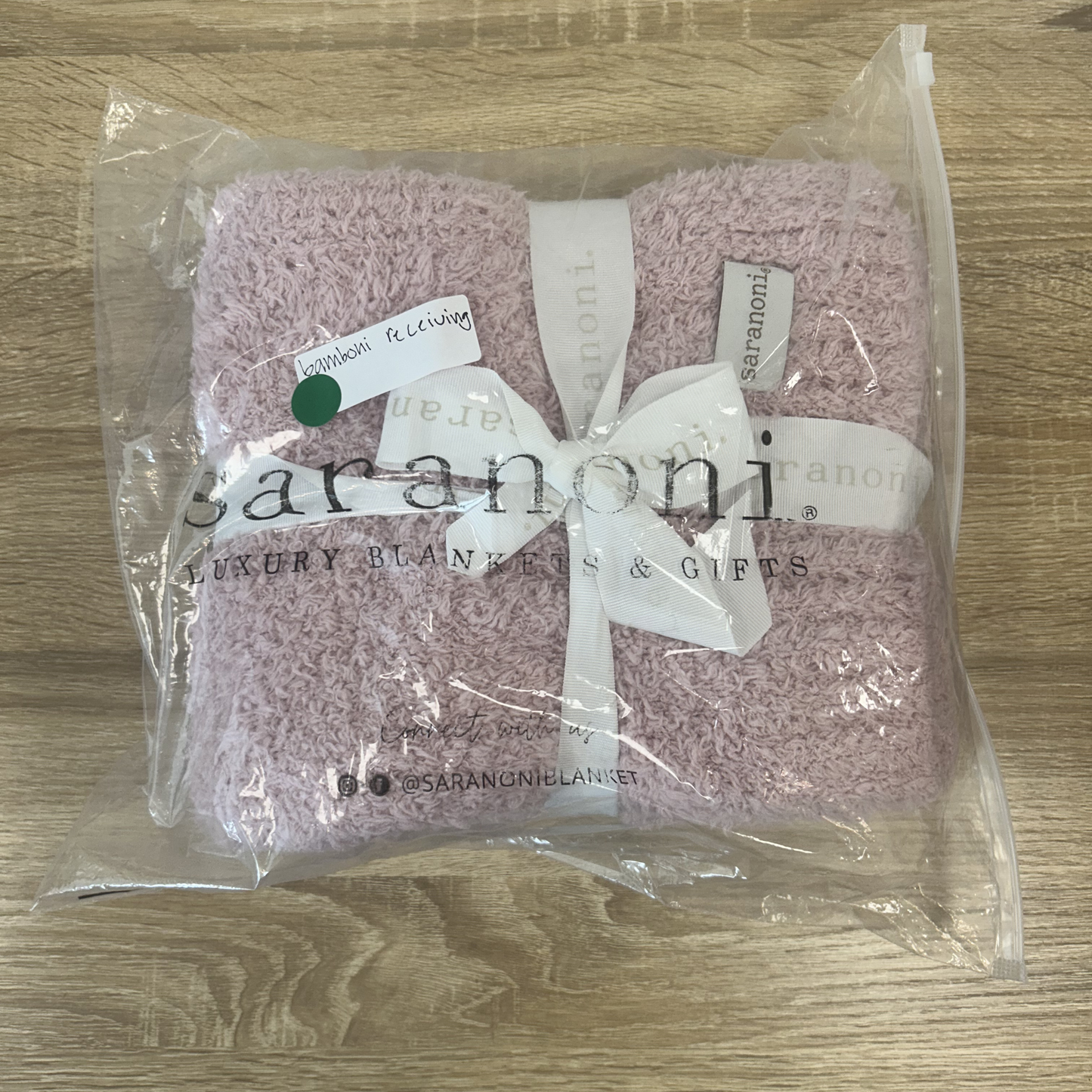 Light Pink Bamboni Receiving Blanket