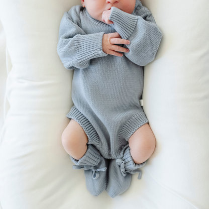 HEIRLOOM COTTON KNIT ROMPERS