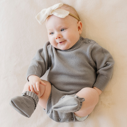 HEIRLOOM COTTON KNIT ROMPERS