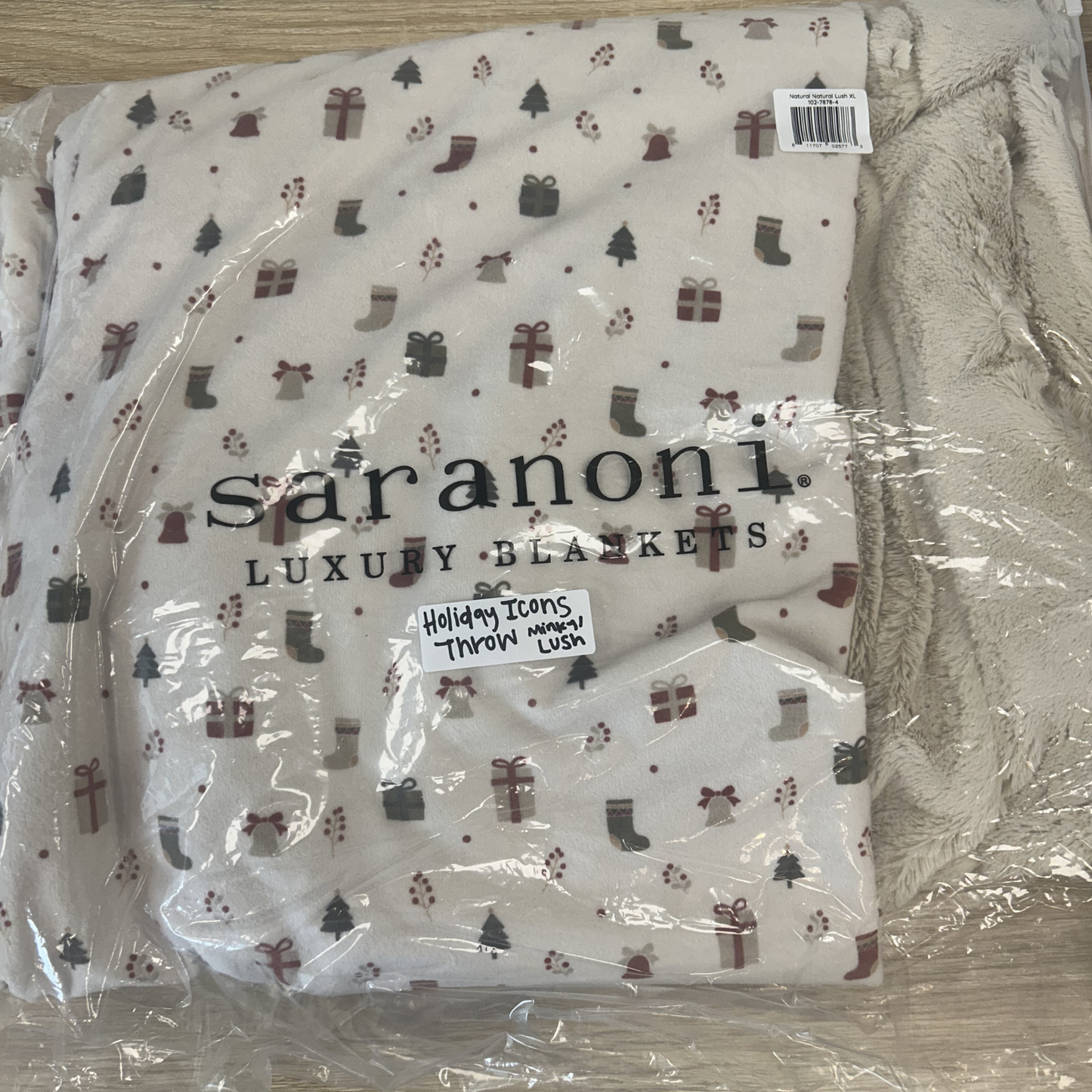 Holiday Icons Minky/Lush Throw Blanket