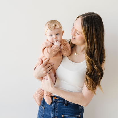HEIRLOOM COTTON KNIT ROMPERS