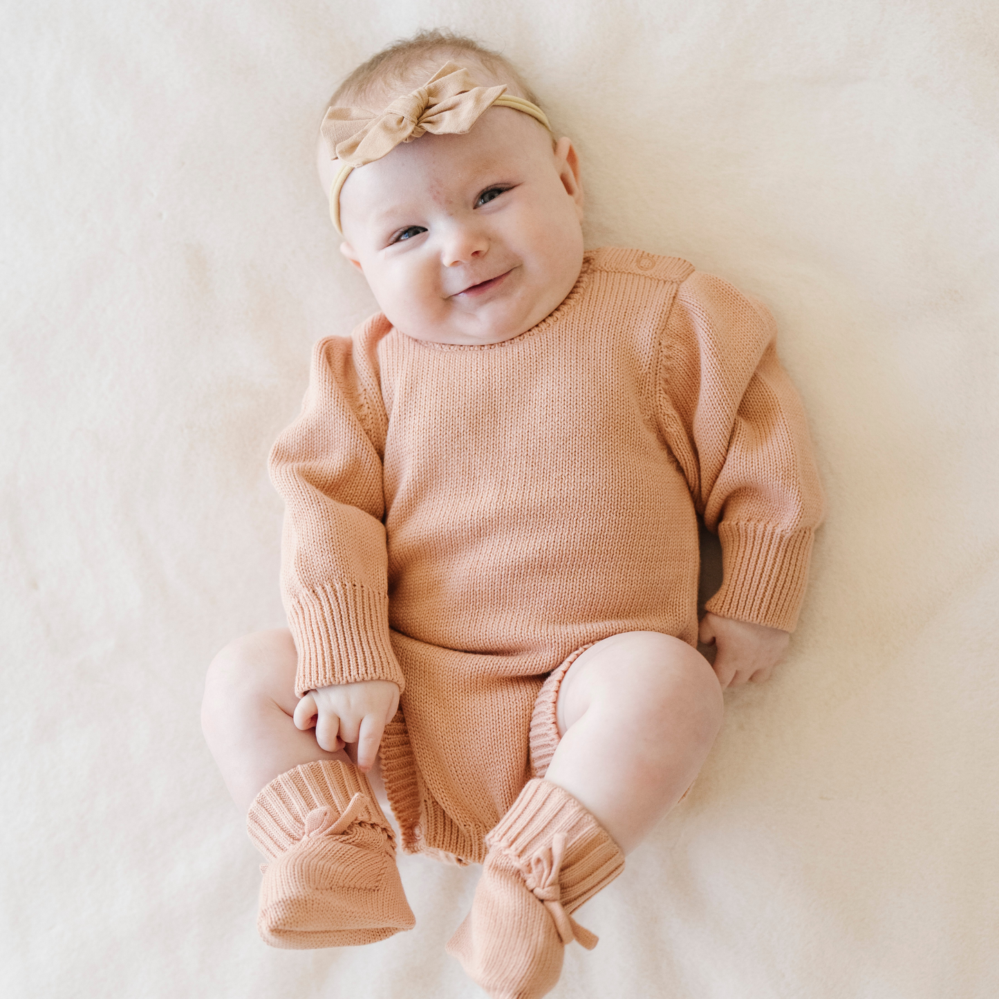 HEIRLOOM COTTON KNIT ROMPERS