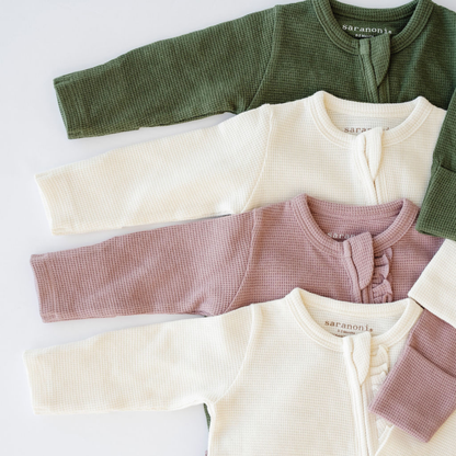 STRETCHY WAFFLE KNIT OUTFITS