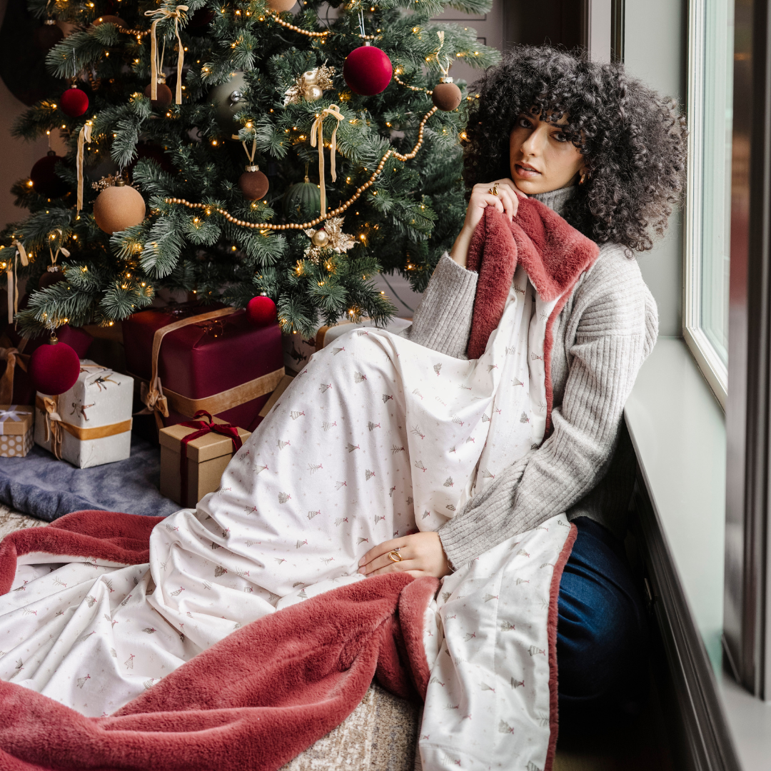 HOLIDAY MINKY/FAUX FUR THROW BLANKETS