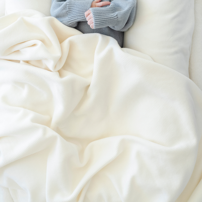 STRETCHY WAFFLE KNIT RECEIVING BLANKETS