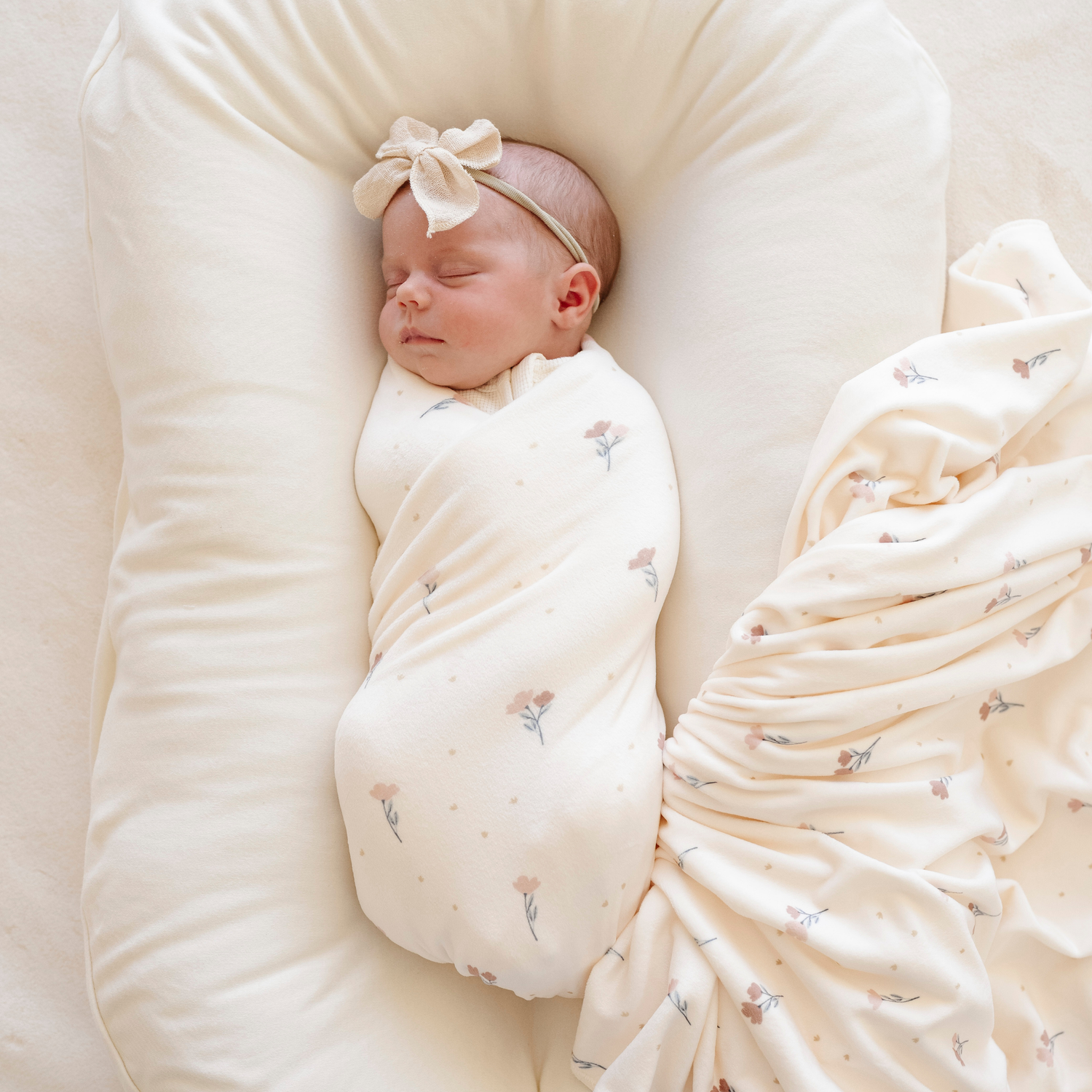 Floral Minky Stretch Luxe Swaddle