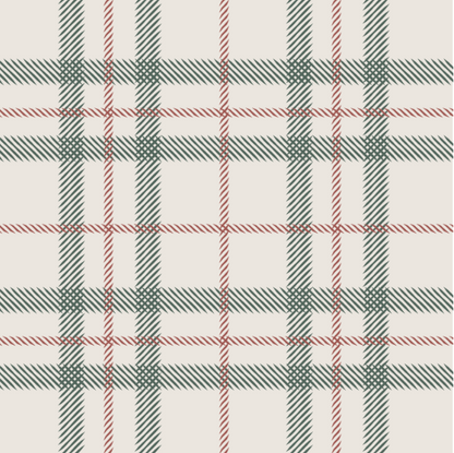Close-up pattern of a festive plaid blanket with red and green accents, ideal for holiday decor, cozy throws, and winter accessories. This pattern brings a classic holiday feel to any space.