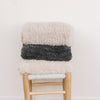 Morning Fog Knit Faux Fur Extra Large Throw Blanket - Saranoni