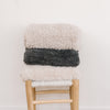 Morning Fog Knit Faux Fur Throw Blanket - Saranoni