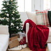 Christmas Red Lush Throw Blanket - Saranoni
