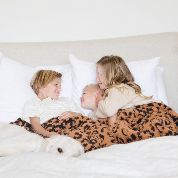 Classic Leopard Double-Layer Bamboni Toddler Blanket - Saranoni