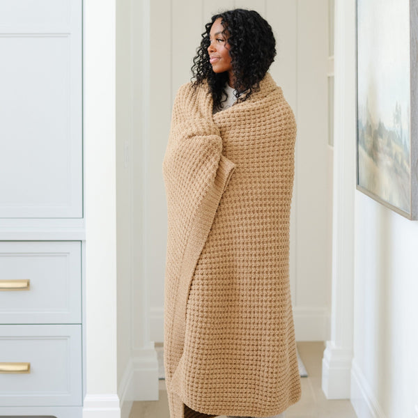 DAILY DEAL WAFFLE KNIT THROW BLANKETS - Saranoni