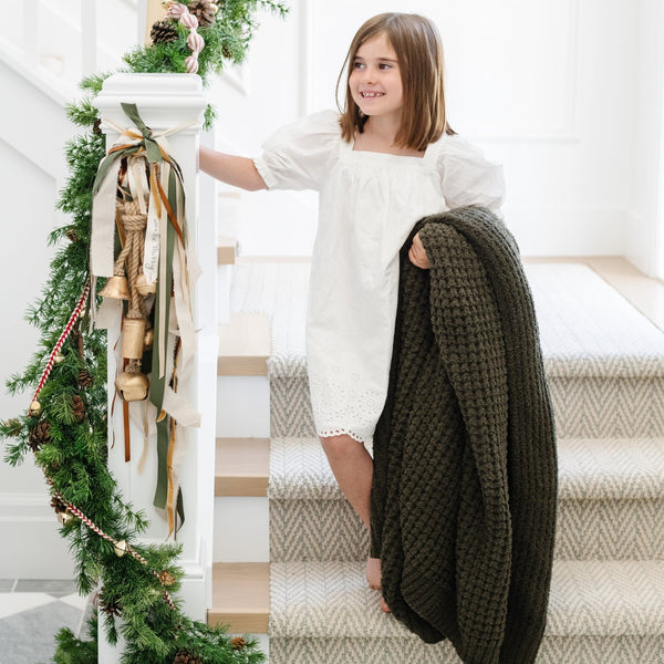 DAILY DEAL WAFFLE KNIT THROW BLANKETS - Saranoni