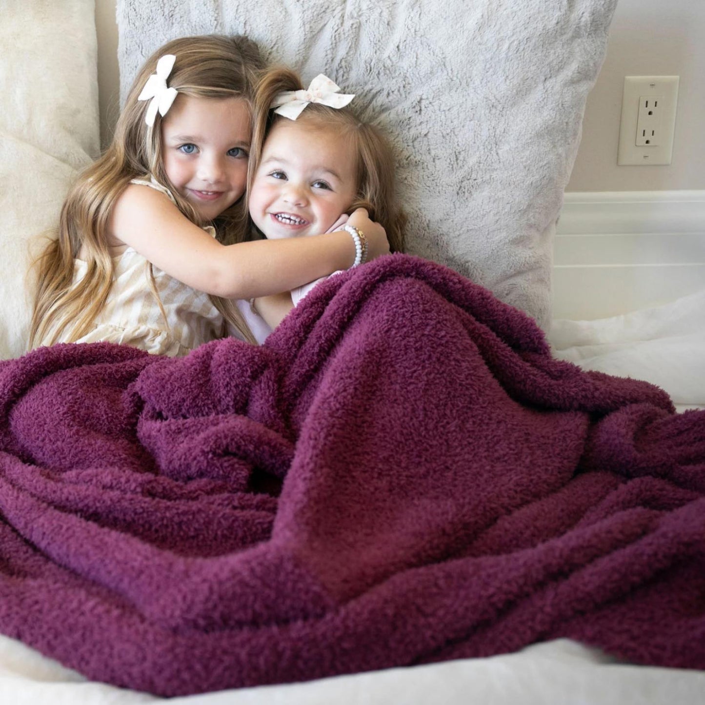 Deep Rose Bamboni Extra Large Blanket - Saranoni