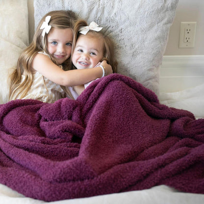 Deep Rose Bamboni Extra Large Blanket - Saranoni