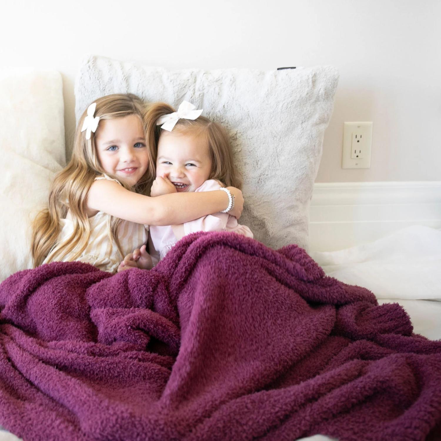 Deep Rose Bamboni Extra Large Blanket - Saranoni